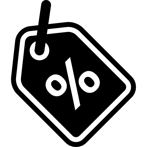icono de cupón de descuento