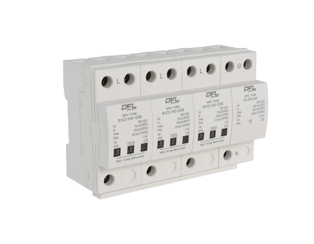 Supresor Trifasico 100kA 4P 220V DFL SYSTEMS 1 Supresor trifasico 100kA 4P